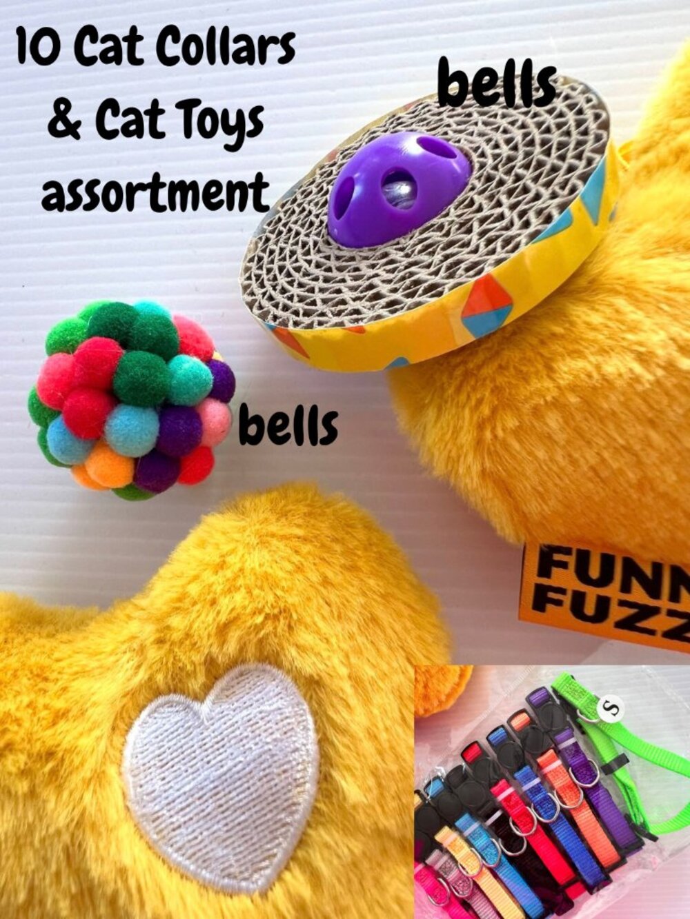 CAT COLLARS & TOYS ASSORTMENT NWT